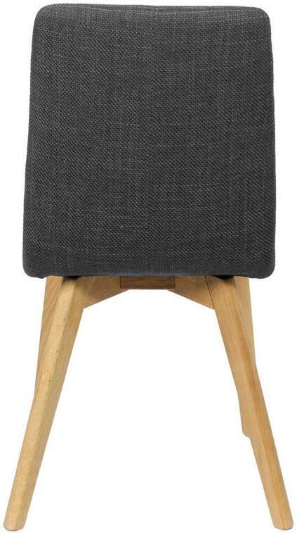 Home affaire Stoel met 4 poten Arosa eettafelstoel gestoffeerde stoel keukenstoel eetstoel 2-delige set poten van massief eiken of beuken met gestikt stof (set 2 stuks) - Foto 6