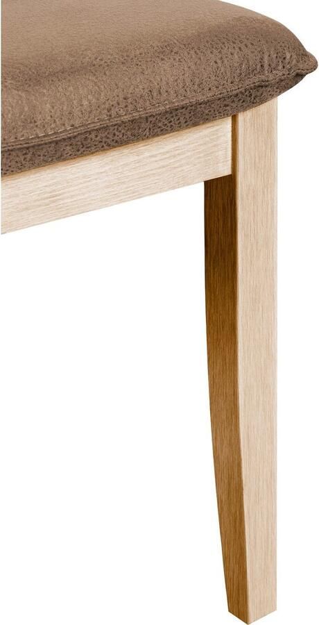 Home affaire Eetkamerstoel Beluna gestoffeerde stoel eetkamer bestseller Frame en poten van massief eiken modern landhuis (set 2 stuks) - Foto 6