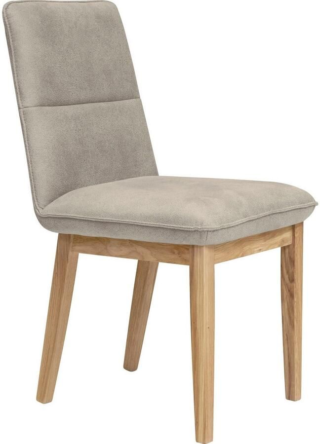 Home affaire Eetkamerstoel Beluna gestoffeerde stoel eetkamer bestseller Frame en poten van massief eiken modern landhuis (set 2 stuks) - Foto 4