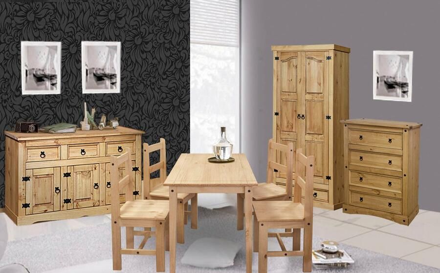 Home affaire Eethoek Houten oppervlak honingkleurig gewaxed (set 5-delig) - Foto 7