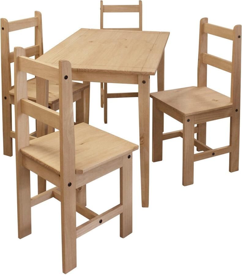 Home affaire Eethoek Houten oppervlak honingkleurig gewaxed (set 5-delig) - Foto 3