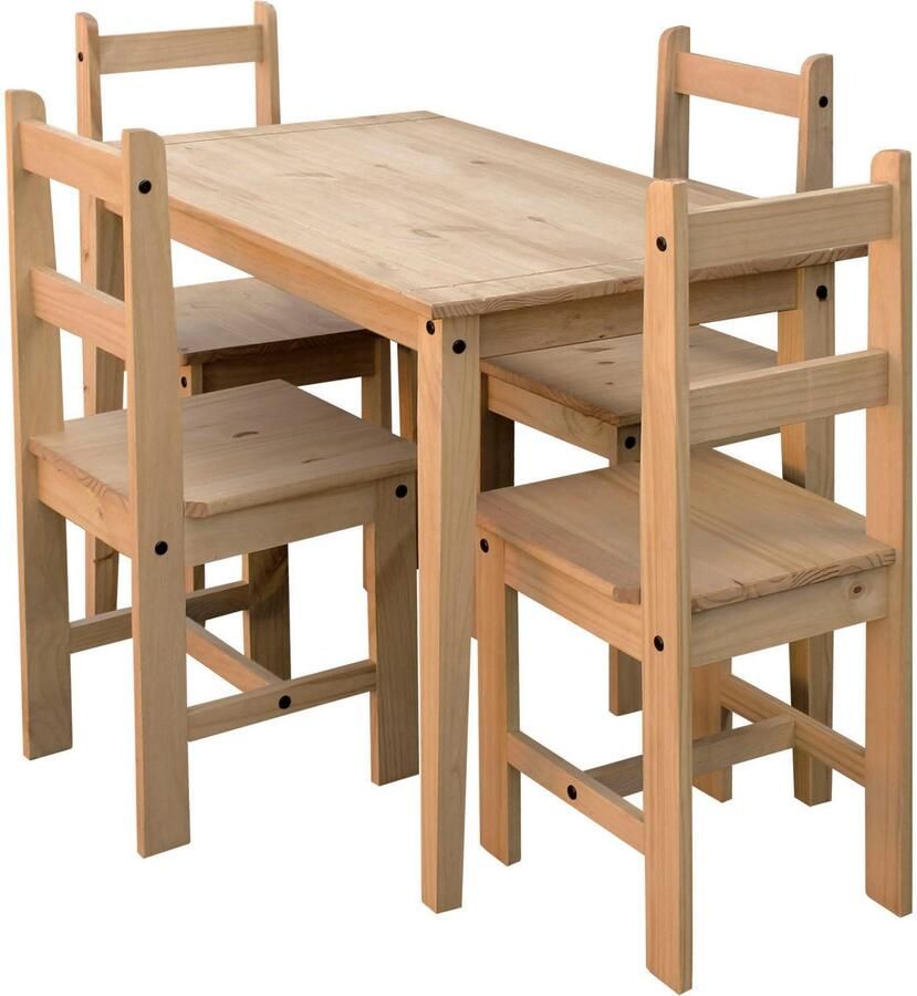 Home affaire Eethoek Houten oppervlak honingkleurig gewaxed (set 5-delig) - Foto 2