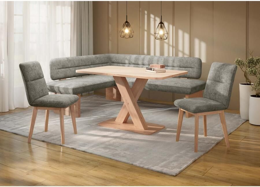 Home affaire Eethoek Louise + Miles eetkamerset zitgroep hoekbank keukenbank Eetkamer zitgroep stoelen tafel en bank comfortabel gepolsterd (4-delig) - Foto 14