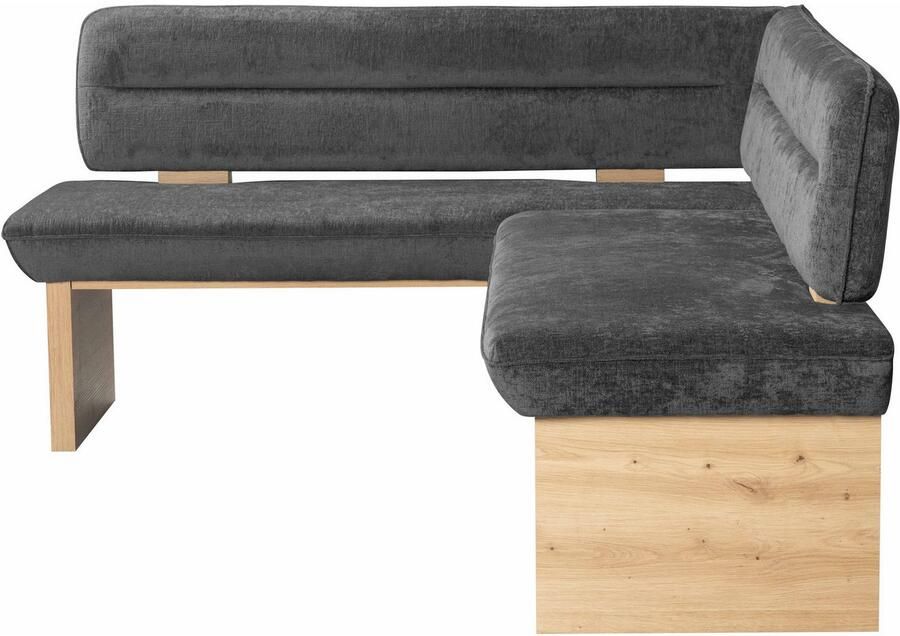 Home affaire Eethoek Louise + Miles eetkamerset zitgroep hoekbank keukenbank Eetkamer zitgroep stoelen tafel en bank comfortabel gepolsterd (4-delig) - Foto 5