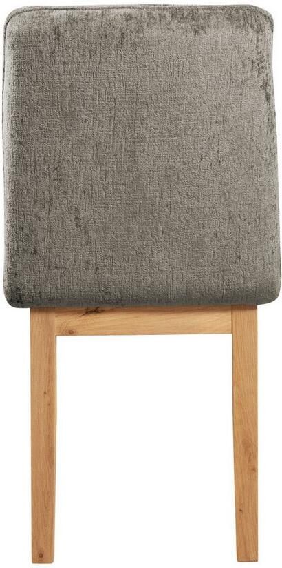 Home affaire Stoel met 4 poten Louise gestoffeerde stoel eetstoel Frame en poten van massief eiken modern landhuis (set 2 stuks) - Foto 4