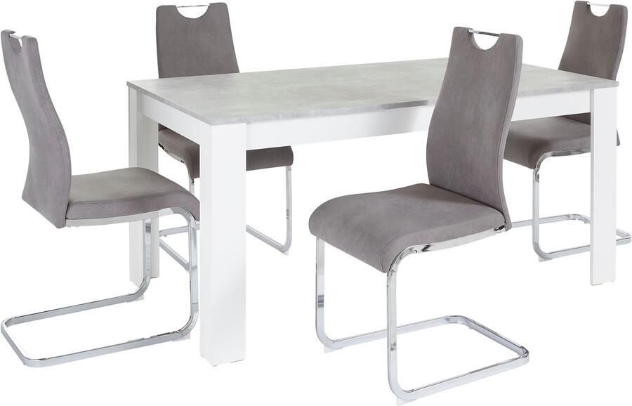 Home affaire Eethoek Milano 4 stoelen en 1 tafel (set 5-delig) - Foto 6