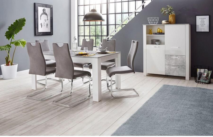 Home affaire Eethoek Milano 4 stoelen en 1 tafel (set 5-delig) - Foto 4