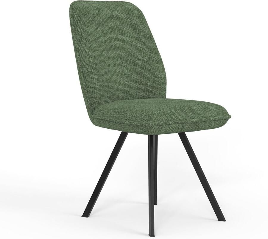 Home affaire Eetkamerstoel Mily eetstoel woonstoel gestoffeerde stoel 4-pootstoel (set 2 stuks) - Foto 5