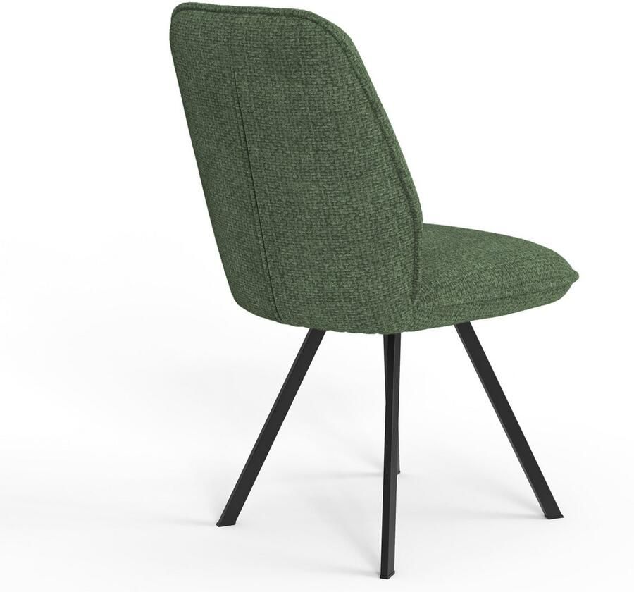 Home affaire Eetkamerstoel Mily eetstoel woonstoel gestoffeerde stoel 4-pootstoel (set 2 stuks) - Foto 3