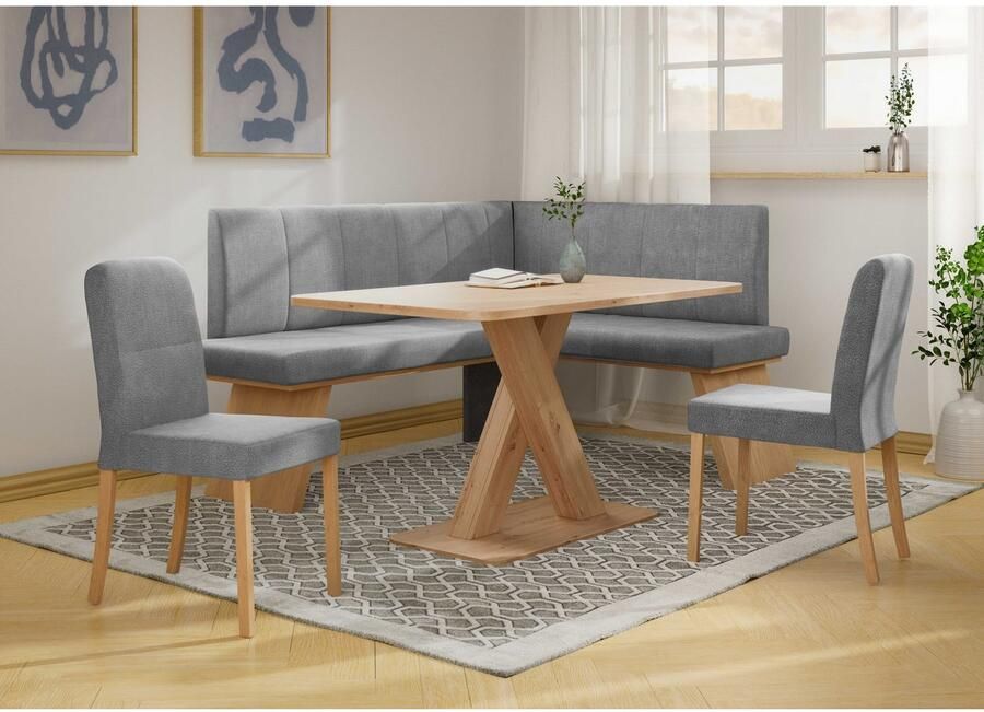 Home affaire Eethoek Nina Eetkamer zitgroep stoelen tafel en bank comfortabel gepolsterd (4-delig) - Foto 13