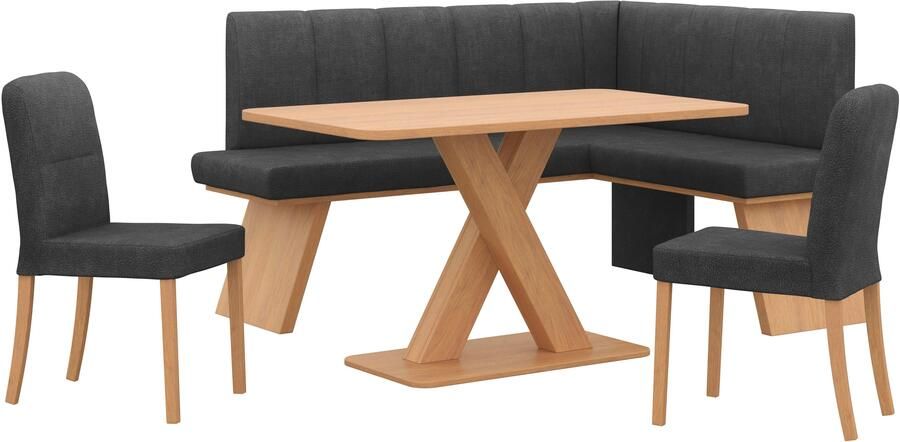 Home affaire Eethoek Nina Eetkamer zitgroep stoelen tafel en bank comfortabel gepolsterd (4-delig) - Foto 11