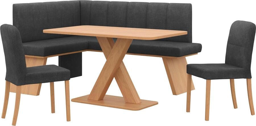 Home affaire Eethoek Nina Eetkamer zitgroep stoelen tafel en bank comfortabel gepolsterd (4-delig) - Foto 11