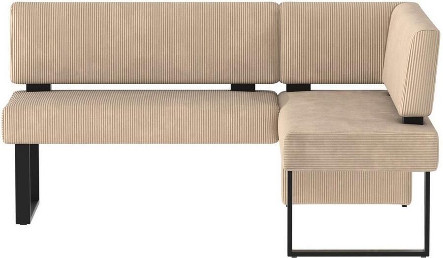 Home affaire Hoekbank Oliver met metalen frame keukenbank verschillende hoezen cord eetkamerbank ottos choice - Foto 4