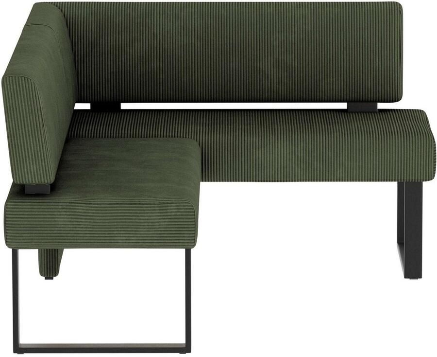 Home affaire Hoekbank Oliver met metalen frame keukenbank verschillende hoezen cord eetkamerbank ottos choice - Foto 2