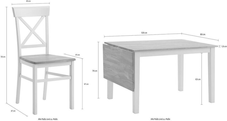 Home affaire Eethoek Samba met uitklapbare eettafel (set 5-delig) - Foto 5