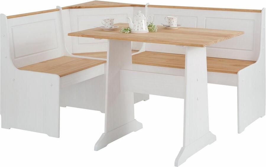 Home affaire Eethoek Sascha met tafel en kist-hoekbank massief hout (2-delig) - Foto 5
