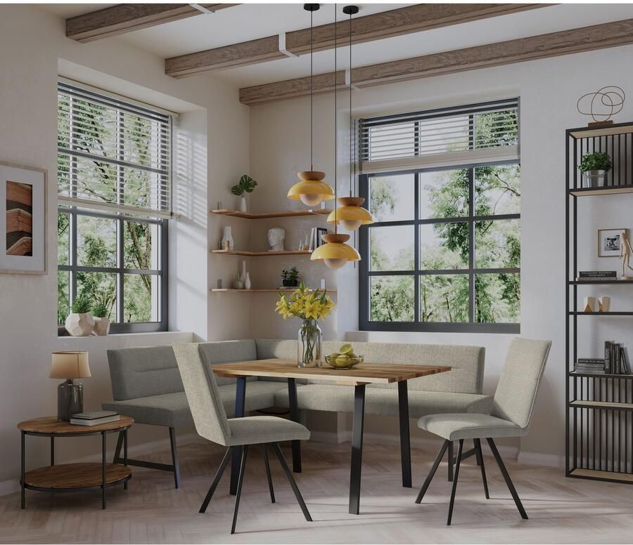 Home affaire Stoel met 4 poten Sava Metalen frame (set 2 stuks) - Foto 2