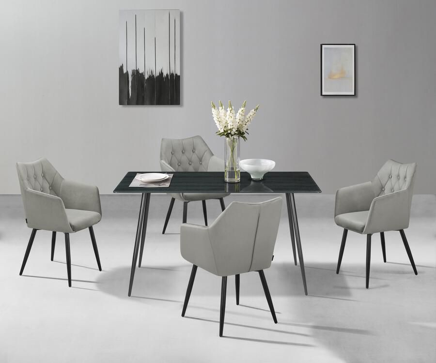 Home affaire Eetkamerstoel Alton TOPSELLER! OTTOs Choice met zachte velours armstoel met aantrekkelijke knoopverwerking (set 2 stuks) - Foto 14