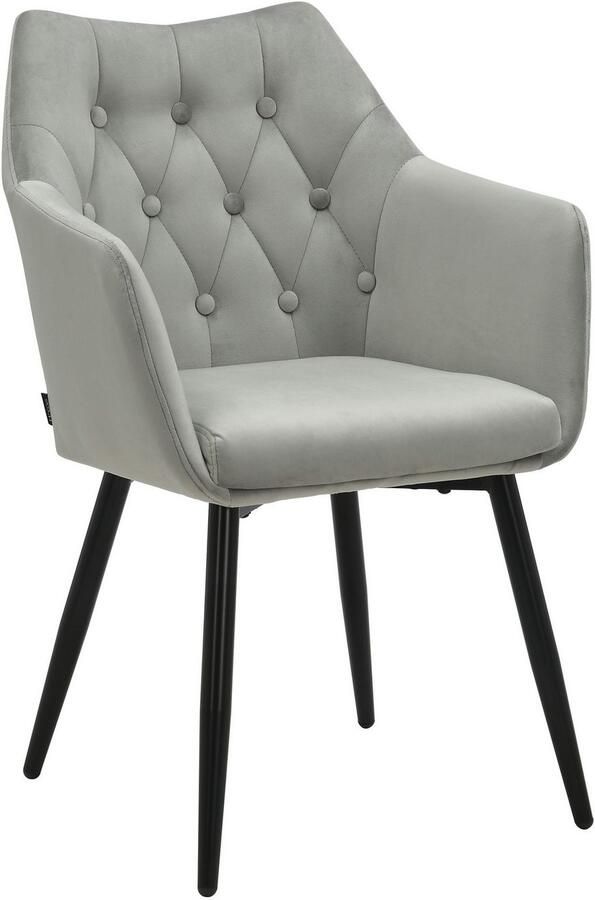 Home affaire Eetkamerstoel Alton TOPSELLER! OTTOs Choice met zachte velours armstoel met aantrekkelijke knoopverwerking (set 2 stuks) - Foto 10