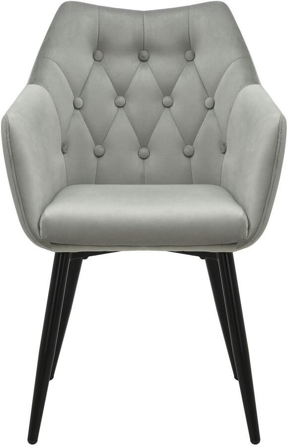 Home affaire Eetkamerstoel Alton TOPSELLER! OTTOs Choice met zachte velours armstoel met aantrekkelijke knoopverwerking (set 2 stuks) - Foto 11