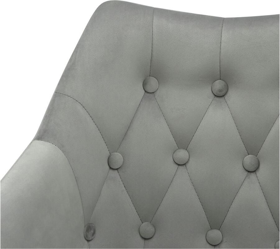 Home affaire Eetkamerstoel Alton TOPSELLER! OTTOs Choice met zachte velours armstoel met aantrekkelijke knoopverwerking (set 2 stuks) - Foto 3