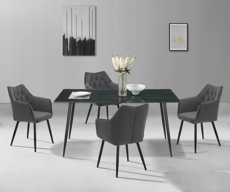 Home affaire Eetkamerstoel Alton TOPSELLER! OTTOs Choice met zachte velours armstoel met aantrekkelijke knoopverwerking (set 2 stuks) - Foto 13