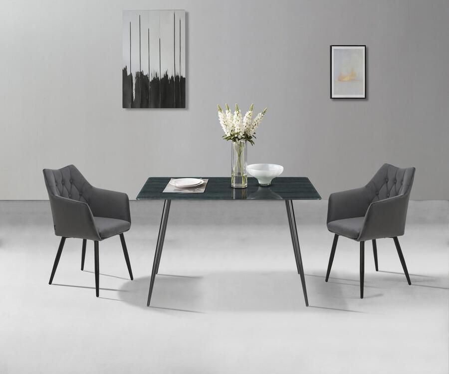 Home affaire Eetkamerstoel Alton TOPSELLER! OTTOs Choice met zachte velours armstoel met aantrekkelijke knoopverwerking (set 2 stuks) - Foto 5