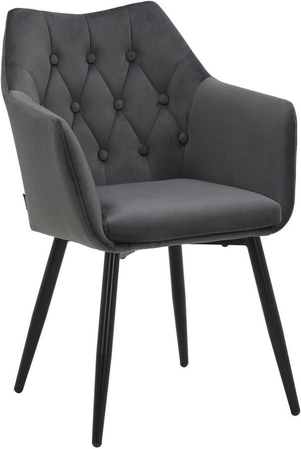 Home affaire Eetkamerstoel Alton TOPSELLER! OTTOs Choice met zachte velours armstoel met aantrekkelijke knoopverwerking (set 2 stuks) - Foto 9