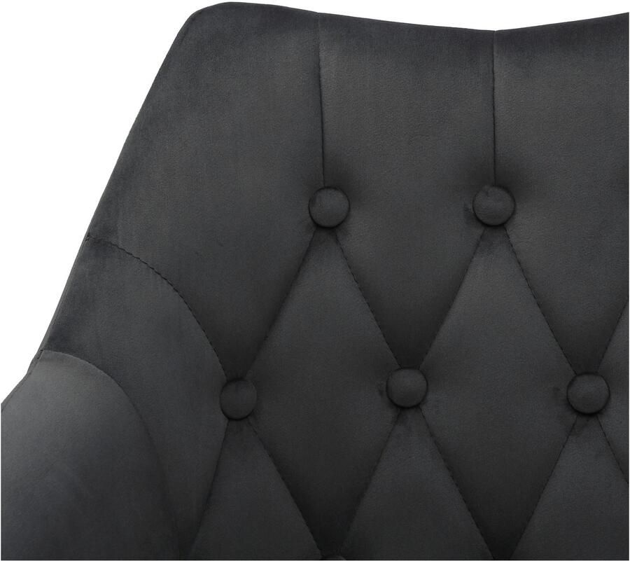 Home affaire Eetkamerstoel Alton TOPSELLER! OTTOs Choice met zachte velours armstoel met aantrekkelijke knoopverwerking (set 2 stuks) - Foto 4