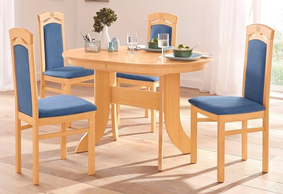 Home affaire Eetkamerstoel Anthony Houten stoel met decoratief freeswerk (set 2 stuks) - Foto 3