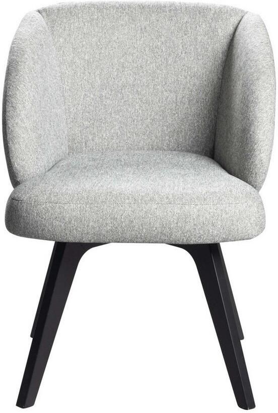 Home affaire Eetkamerstoel Aretha eetkamerstoel comfortabele stoel met afgeronde rugleuning met massieve beukenhouten poten gepolsterd verkrijgbaar in 3 kleuren - Foto 5