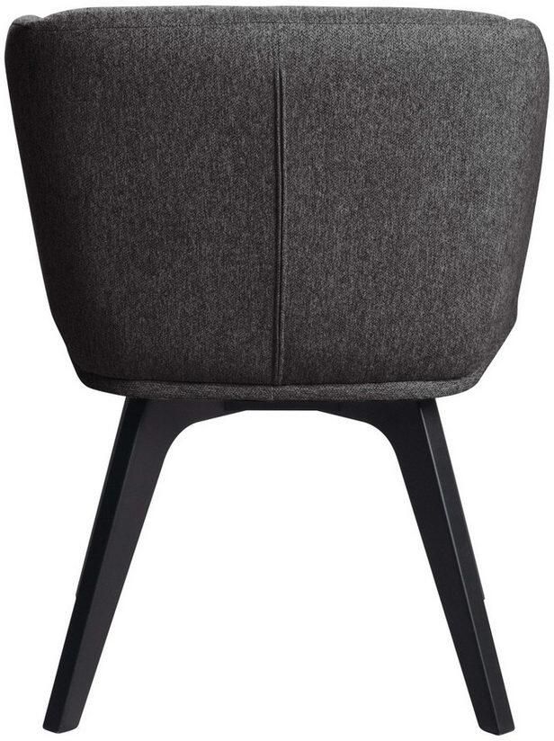 Home affaire Eetkamerstoel Aretha eetkamerstoel comfortabele stoel met afgeronde rugleuning met massieve beukenhouten poten gepolsterd verkrijgbaar in 3 kleuren - Foto 5