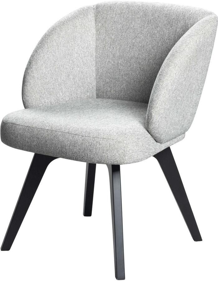 Home affaire Eetkamerstoel Aretha eetkamerstoel comfortabele stoel met afgeronde rugleuning met massieve beukenhouten poten gepolsterd verkrijgbaar in 3 kleuren