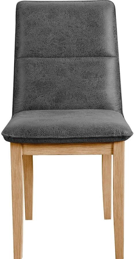 Home affaire Eetkamerstoel Beluna gestoffeerde stoel eetkamer bestseller Frame en poten van massief eiken modern landhuis (set 2 stuks) - Foto 5