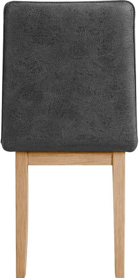 Home affaire Eetkamerstoel Beluna gestoffeerde stoel eetkamer bestseller Frame en poten van massief eiken modern landhuis (set 2 stuks) - Foto 7