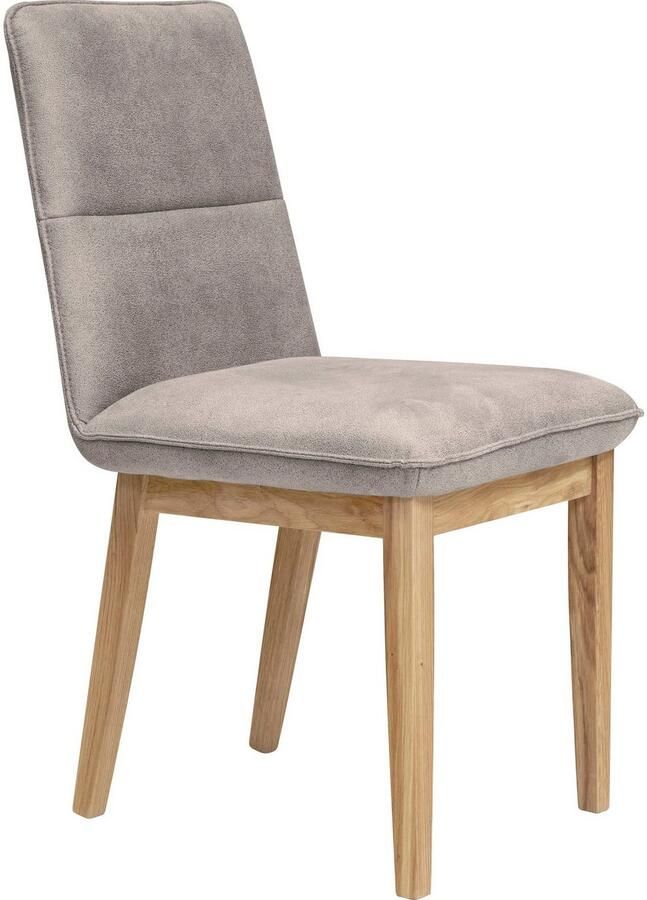 Home affaire Eetkamerstoel Beluna gestoffeerde stoel eetkamer bestseller Frame en poten van massief eiken modern landhuis (set 2 stuks) - Foto 4