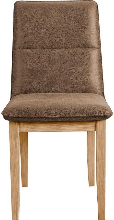 Home affaire Eetkamerstoel Beluna gestoffeerde stoel eetkamer bestseller Frame en poten van massief eiken modern landhuis (set 2 stuks) - Foto 5