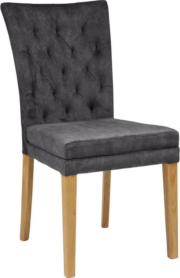 Home affaire Eetkamerstoel Colorado BESTSELLER Polsterstoel Poten in eiken of noten. In set van 2 4 of 6 - Foto 2