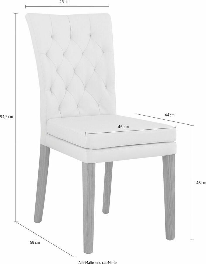 Home affaire Eetkamerstoel Colorado BESTSELLER Polsterstoel Poten in eiken of noten. In set van 2 4 of 6