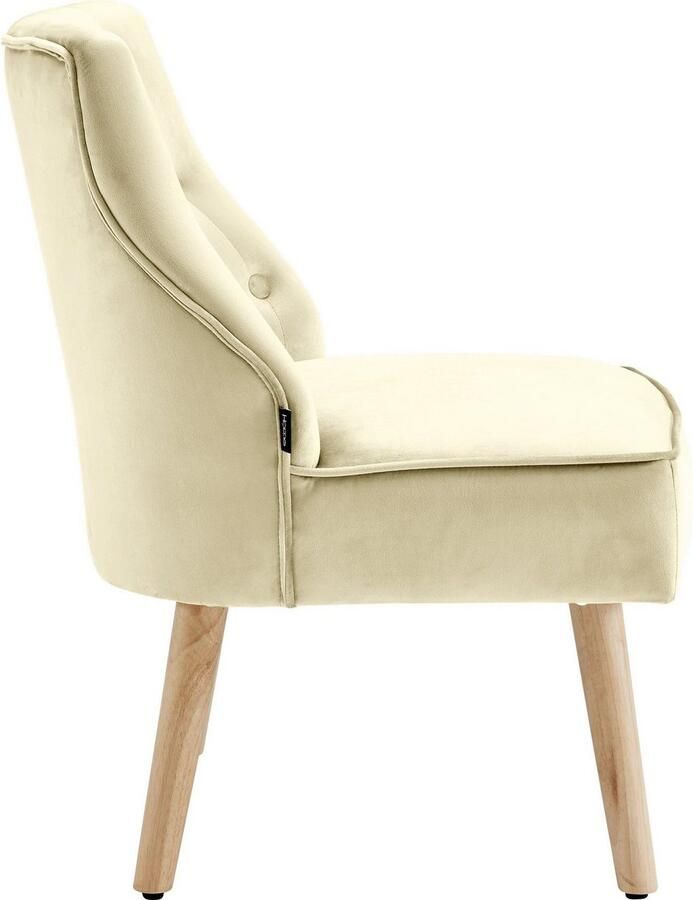 Home affaire Eetkamerstoel Emery set van 2 van mooie zachte fluwelen bekleding zithoogte 42 cm - Foto 4