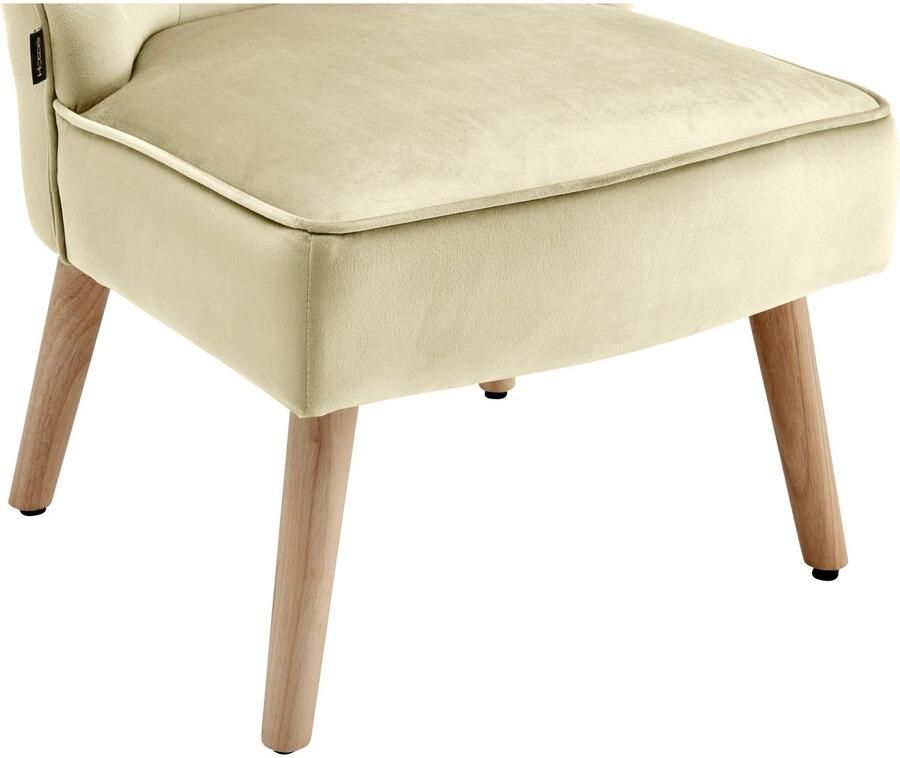 Home affaire Eetkamerstoel Emery set van 2 van mooie zachte fluwelen bekleding zithoogte 42 cm - Foto 2