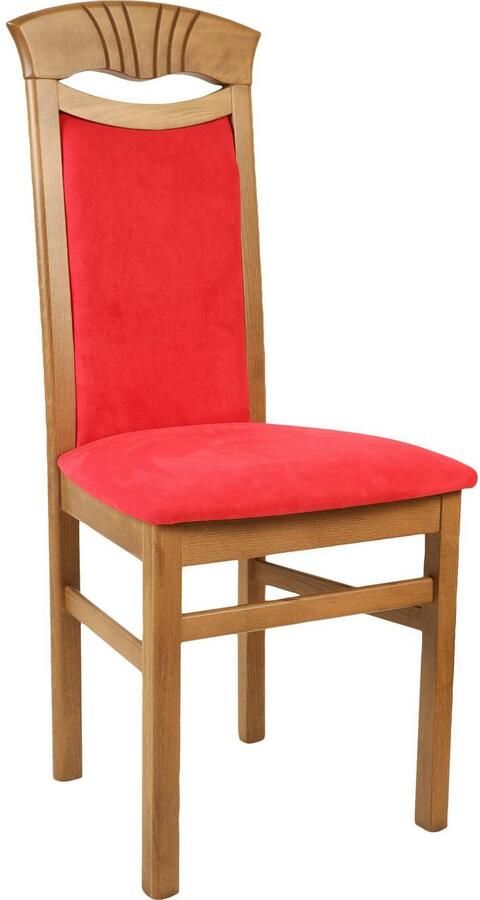 Home affaire Eetkamerstoel Franz slijtvast microvezel onderstel beuken naturel of wit houten stoel (set 2 stuks) - Foto 3