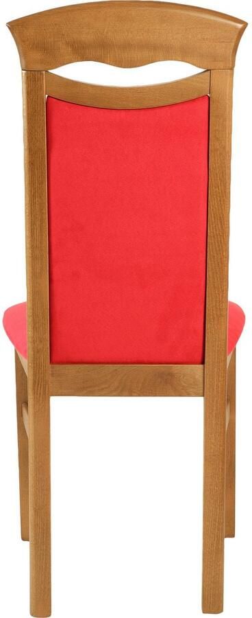 Home affaire Eetkamerstoel Franz slijtvast microvezel onderstel beuken naturel of wit houten stoel (set 2 stuks) - Foto 6