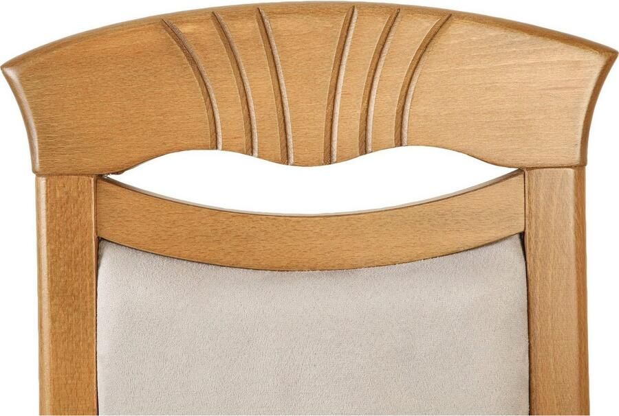 Home affaire Eetkamerstoel Franz slijtvast microvezel onderstel beuken naturel of wit houten stoel (set 2 stuks) - Foto 2