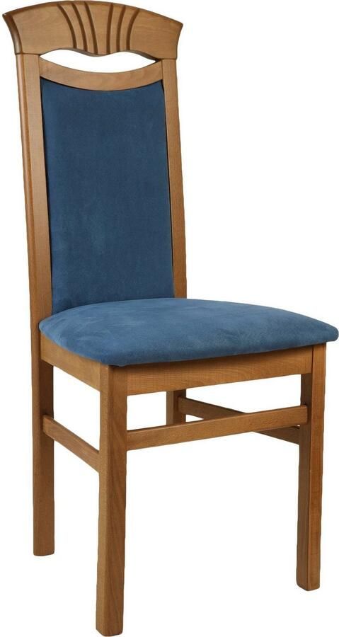 Home affaire Eetkamerstoel Franz slijtvast microvezel onderstel beuken naturel of wit houten stoel (set 2 stuks) - Foto 3