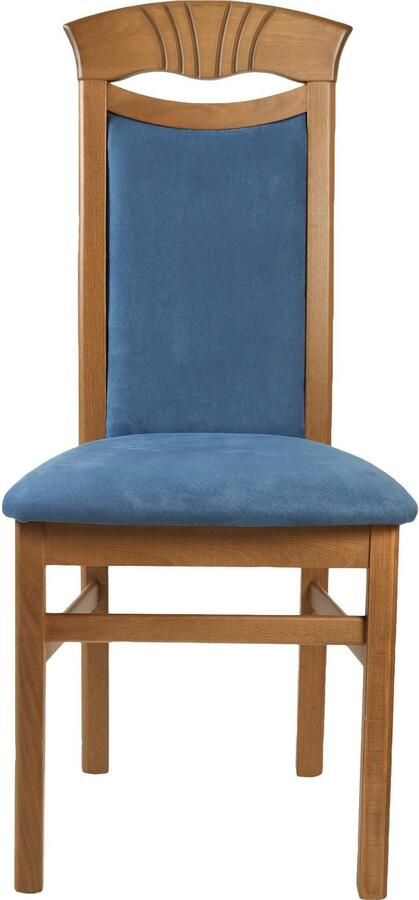 Home affaire Eetkamerstoel Franz slijtvast microvezel onderstel beuken naturel of wit houten stoel (set 2 stuks) - Foto 5