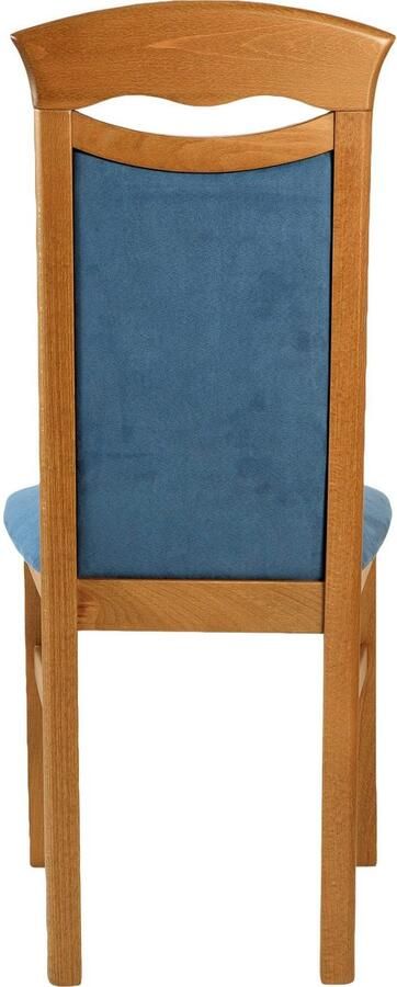 Home affaire Eetkamerstoel Franz slijtvast microvezel onderstel beuken naturel of wit houten stoel (set 2 stuks) - Foto 6