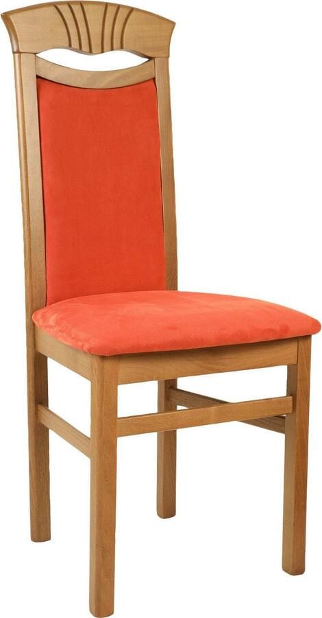 Home affaire Eetkamerstoel Franz slijtvast microvezel onderstel beuken naturel of wit houten stoel (set 2 stuks) - Foto 3