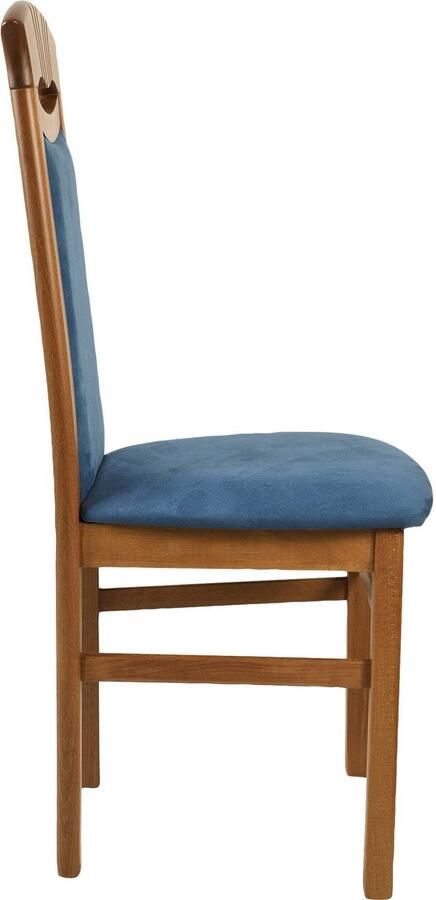 Home affaire Eetkamerstoel Franz slijtvast microvezel onderstel beuken naturel of wit houten stoel (set 2 stuks) - Foto 4