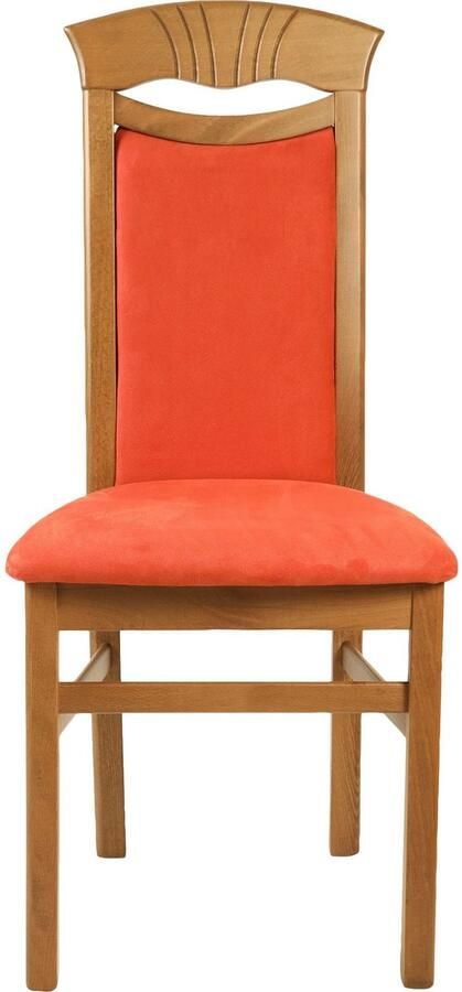 Home affaire Eetkamerstoel Franz slijtvast microvezel onderstel beuken naturel of wit houten stoel (set 2 stuks) - Foto 5